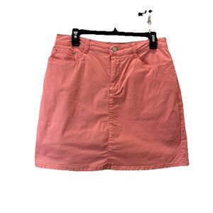 Croft & Barrow Skort Womens Size 8 Classic Fit Pink Chino Stretch Shorts Skirt
